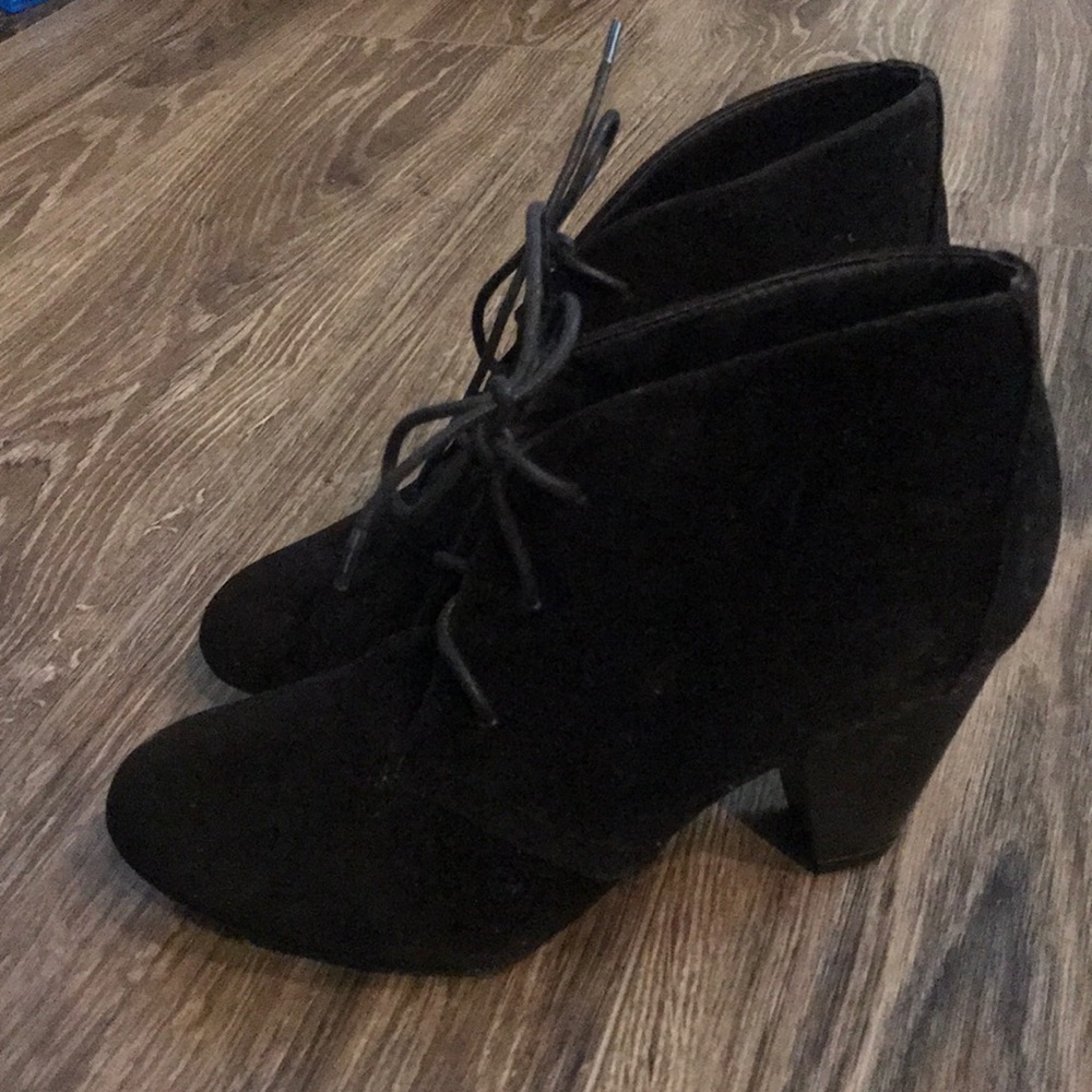 Black Suede Lace Bootie